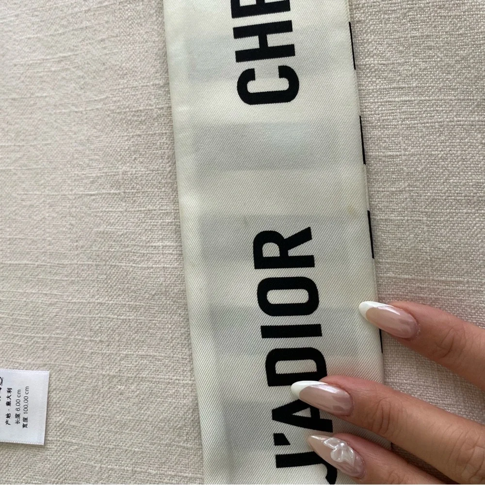 Christian Dior J'adore Striped Mitzah Scarf